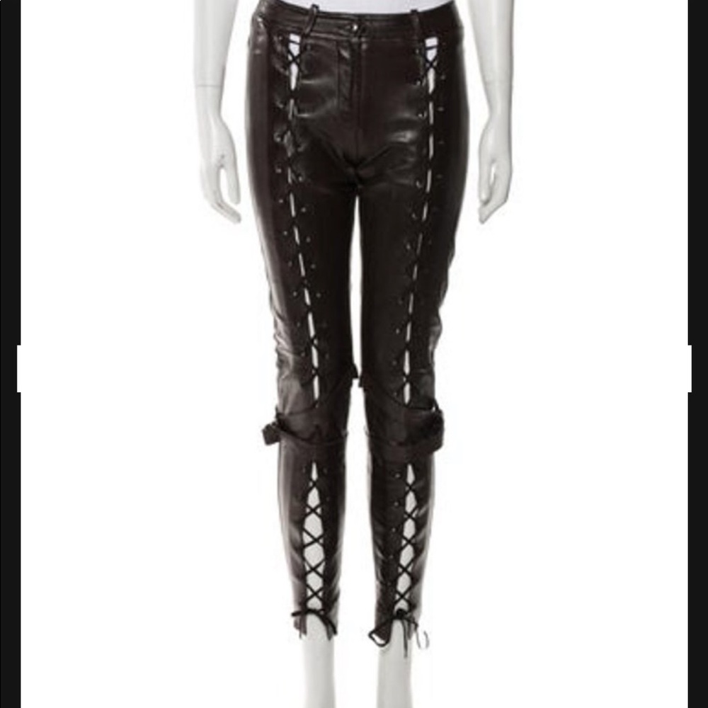 Christian Dior Vintage Lambskin Skinny Pants